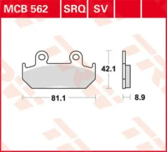 TRW - BRAKE PAD TRW MCB562SV - 17211034