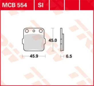 TRW - BRAKE PAD TRW MCB554SI - 17211029