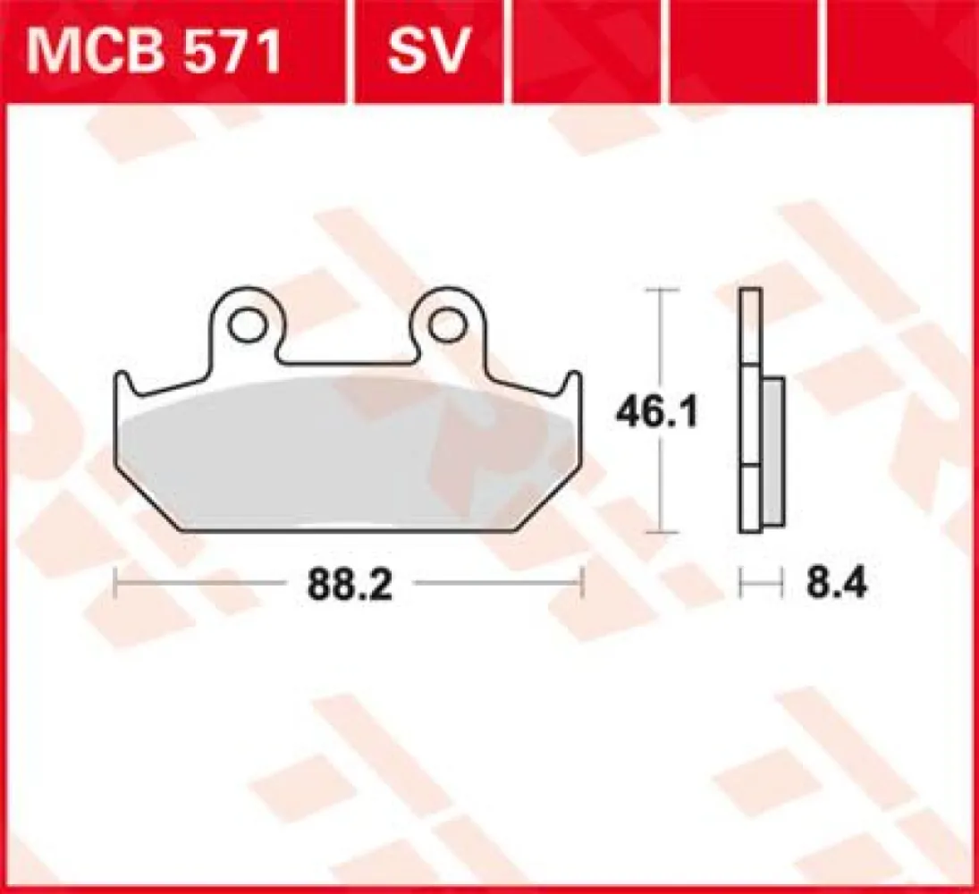 TRW - BRAKE PAD TRW MCB571SV - 17211037