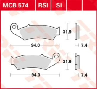 TRW - BRAKE PAD TRW MCB574SI - 17211038