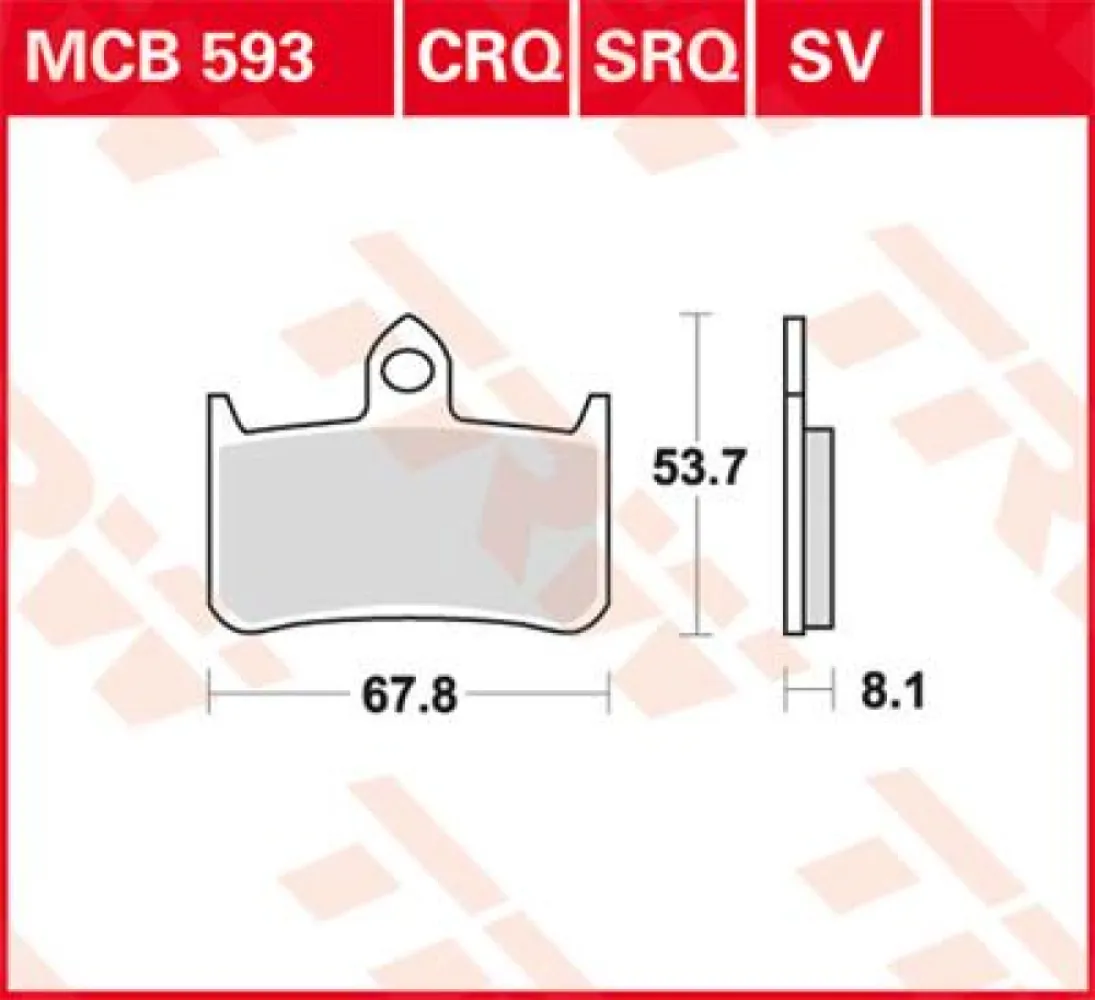 TRW - BRAKE PAD TRW MCB593SV - 17211051