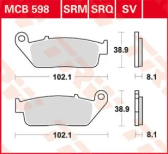 TRW - BRAKE PAD TRW MCB598SV - 17211056