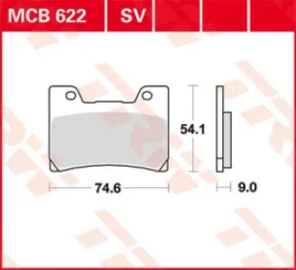 TRW - BRAKE PAD TRW MCB622SV - 17211068