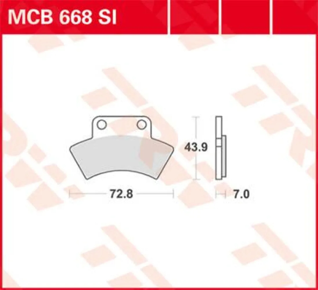 TRW - BRAKE PAD TRW MCB668SI - 17211093