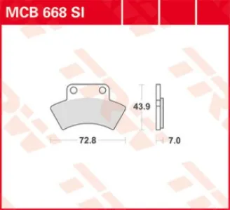 TRW - BRAKE PAD TRW MCB668SI - 17211093