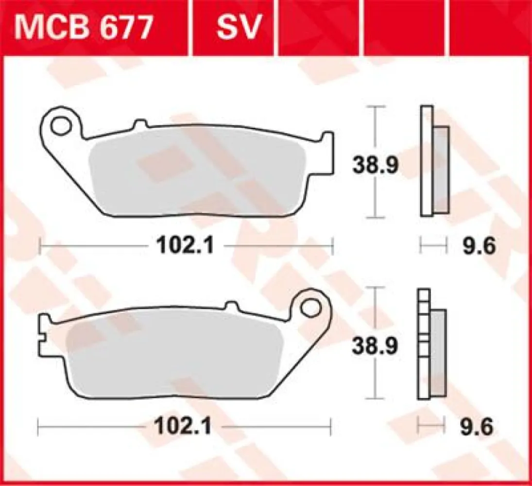 TRW - BRAKE PAD TRW MCB677SV - 17211103