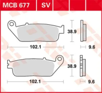TRW - BRAKE PAD TRW MCB677SV - 17211103