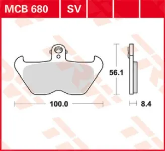 TRW - BRAKE PAD TRW MCB680SV - 17211106