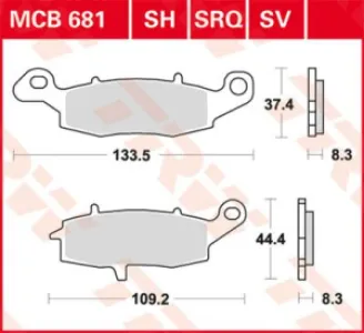 TRW - BRAKE PAD TRW MCB681SV - 17211108