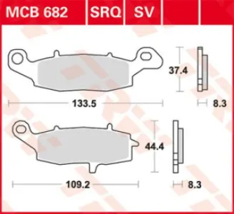 TRW - BRAKE PAD TRW MCB682SV - 17211110