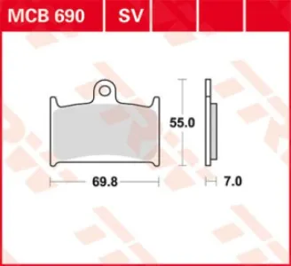 TRW - BRAKE PAD TRW MCB690SV - 17211114