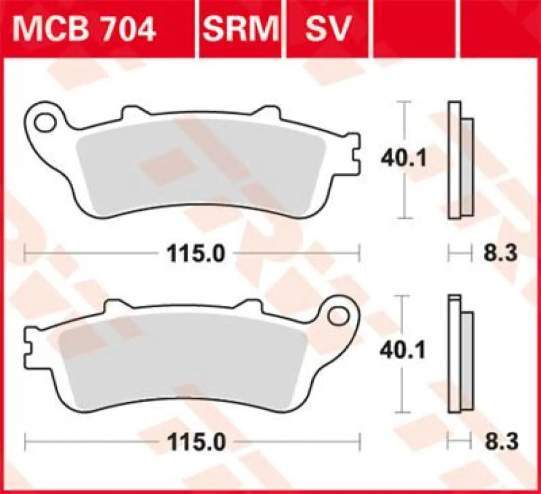 TRW - BRAKE PAD TRW MCB704SV - 17211124