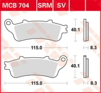 TRW - BRAKE PAD TRW MCB704SV - 17211124