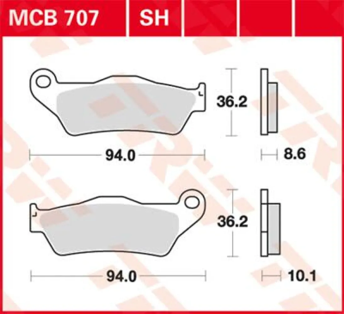 TRW - BRAKE PAD TRW MCB707SH - 17211126