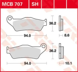 TRW - BRAKE PAD TRW MCB707SH - 17211126