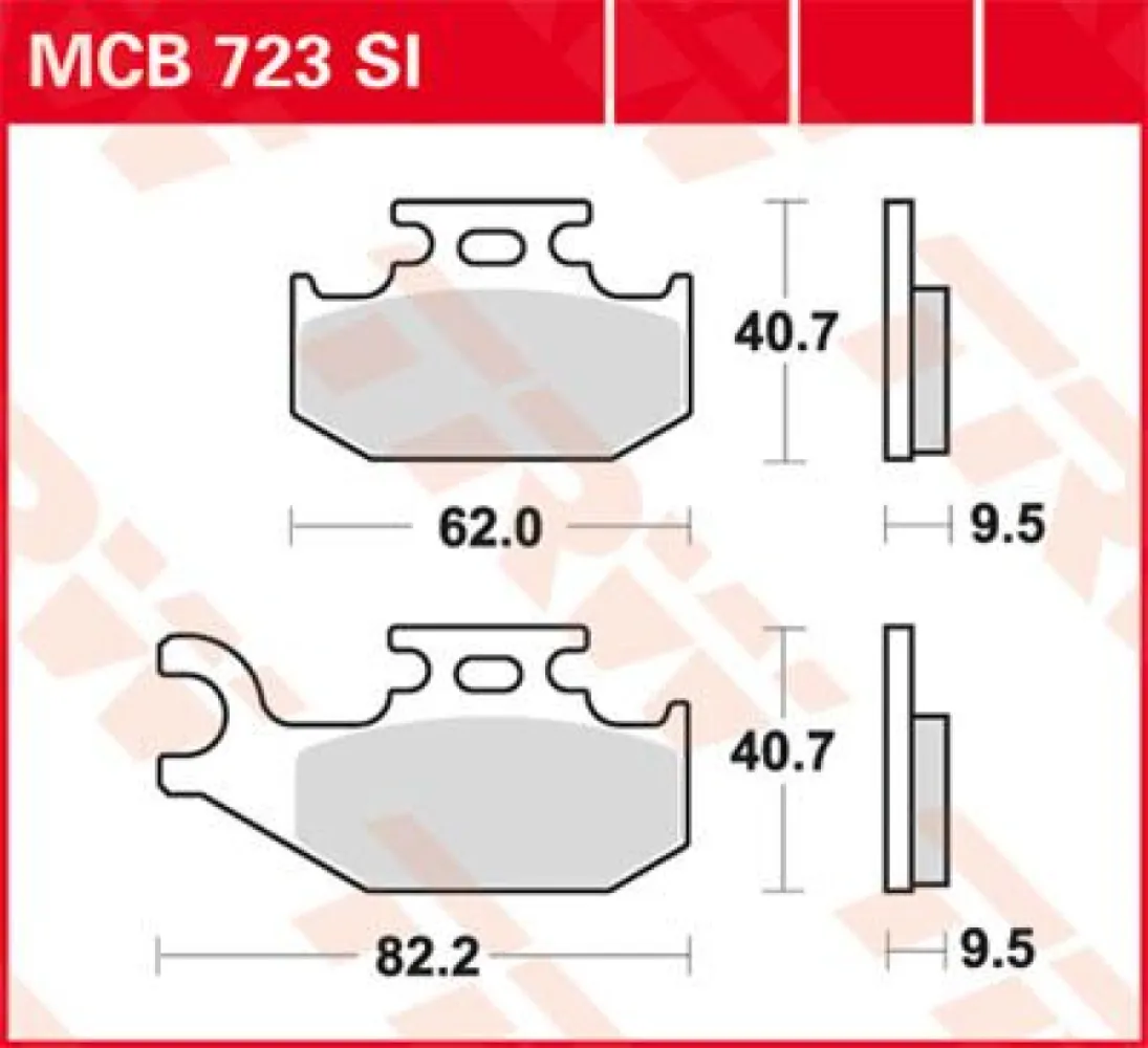 TRW - BRAKE PAD TRW MCB723SI - 17211132