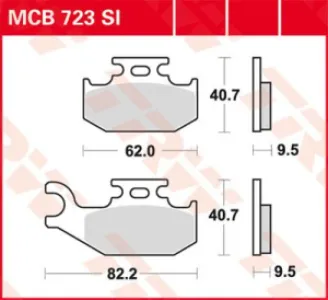 TRW - BRAKE PAD TRW MCB723SI - 17211132