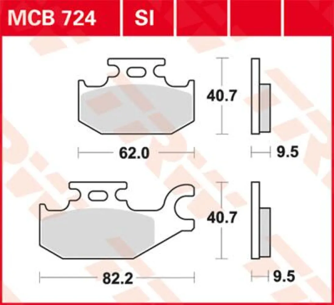 TRW - BRAKE PAD TRW MCB724SI - 17211133