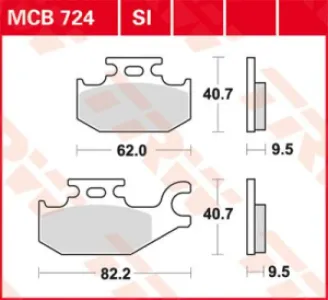 TRW - BRAKE PAD TRW MCB724SI - 17211133