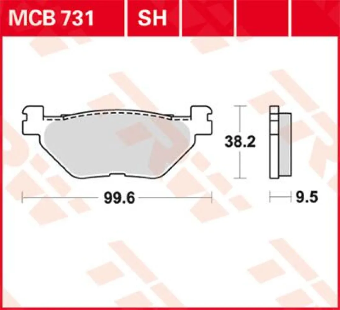 TRW - BRAKE PAD TRW MCB731SH - 17211135