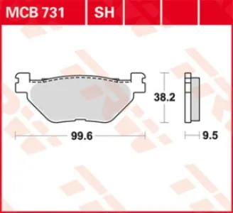 TRW - BRAKE PAD TRW MCB731SH - 17211135