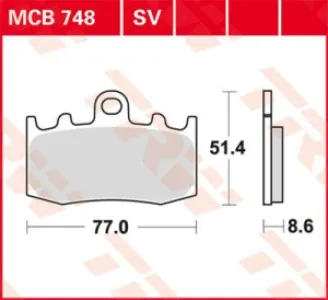 TRW - BRAKE PAD TRW MCB748SV - 17211147