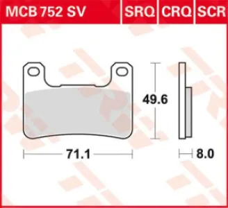 TRW - BRAKE PAD TRW MCB752CRQ - 17211150
