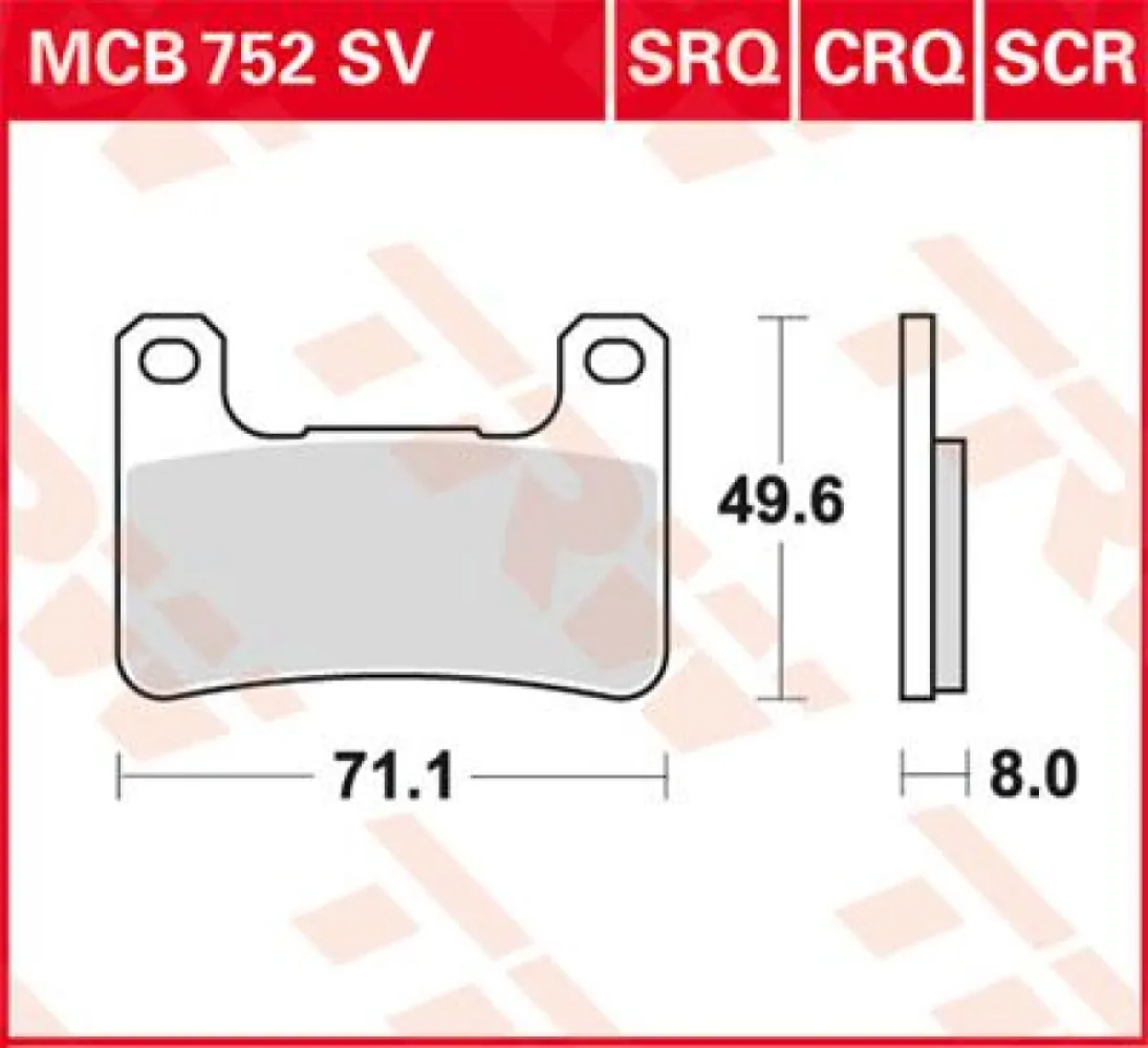 TRW - BRAKE PAD TRW MCB752SV - 17211152