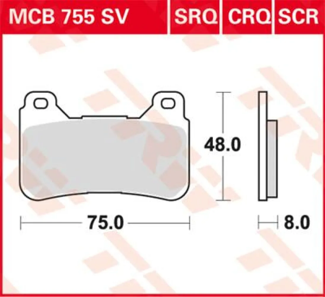TRW - BRAKE PAD TRW MCB755CRQ - 17211155
