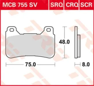 TRW - BRAKE PAD TRW MCB755SV - 17211157