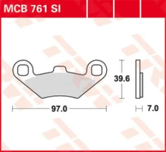 TRW - BRAKE PAD TRW MCB761SI - 17211162