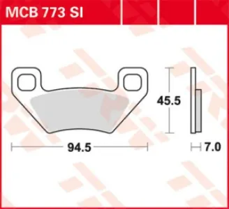 TRW - BRAKE PAD TRW MCB773SI - 17211167