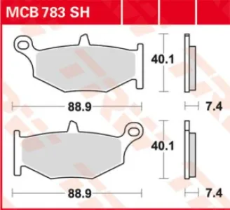 TRW - BRAKE PAD TRW MCB783SH - 17211175