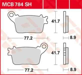 TRW - BRAKE PAD TRW MCB784SH - 17211176