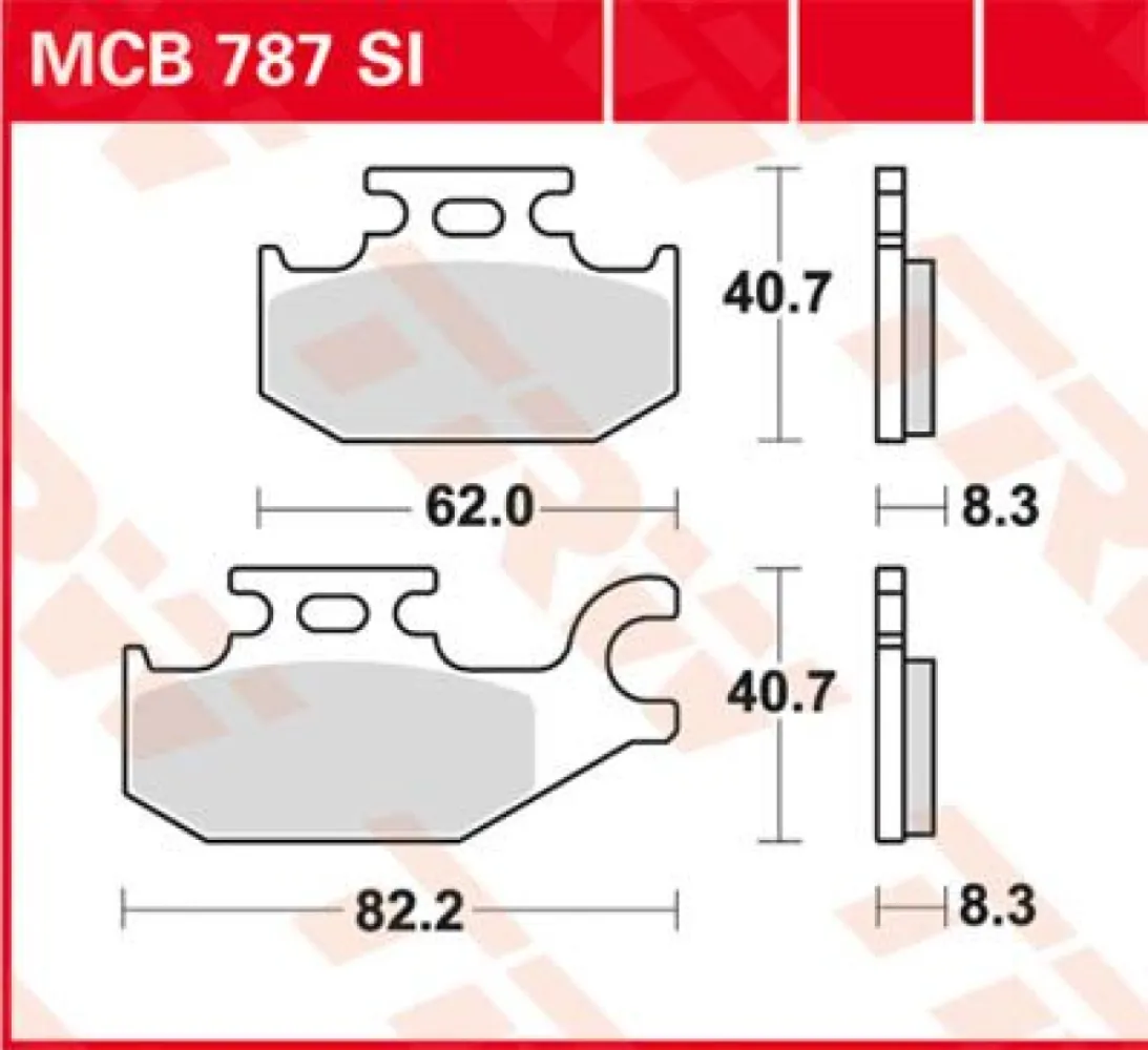 TRW - BRAKE PAD TRW MCB787SI - 17211178