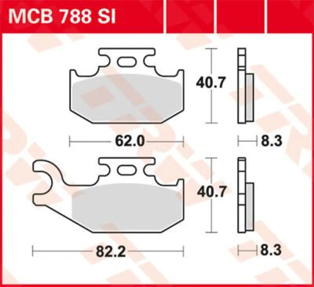 TRW - BRAKE PAD TRW MCB788SI - 17211179