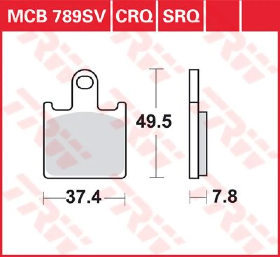 TRW - BRAKE PAD TRW MCB789SV - 17211182