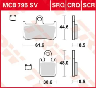 TRW - BRAKE PAD TRW MCB795CRQ - 17211190