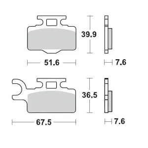 MOTO-MASTER - BRAKE PAD RACING - 17211275