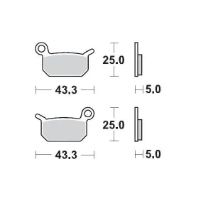 MOTO-MASTER - BRAKE PAD RACING - 17211284