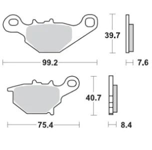 MOTO-MASTER - BRAKE PAD RACING - 17211285