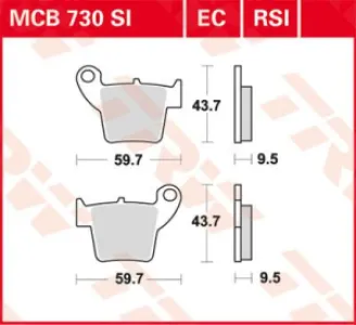 TRW - BRAKE PAD TRW MCB730SI - 17211307