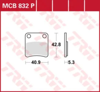 TRW - BRAKE PAD TRW MCB832P - 17211465