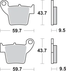 SBS - BRAKE PAD SINT/CAR OFF - 17211596