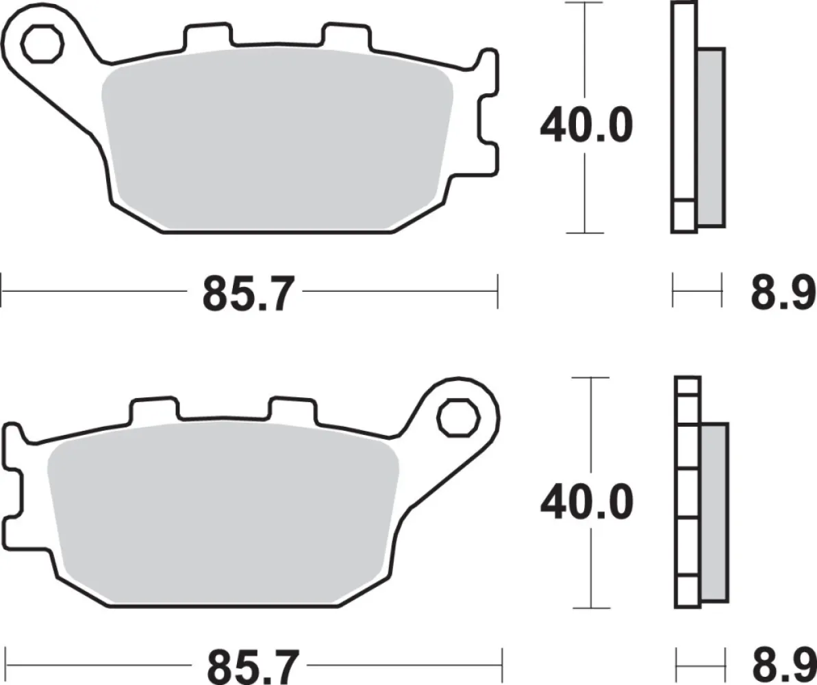 SBS - BRAKE PAD SINT REAR - 17211609