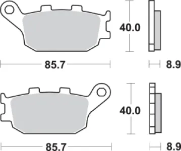 SBS - BRAKE PAD SINT REAR - 17211609
