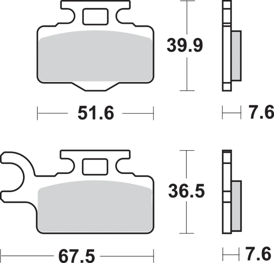 SBS - BRAKE PAD SINT/CAR OFF - 17211631