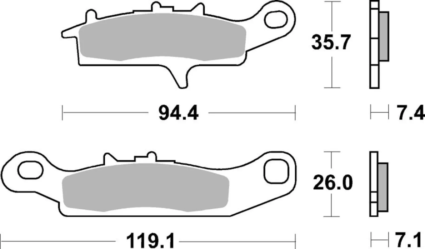 SBS - BRAKE PAD SINT/CAR OFF - 17211636