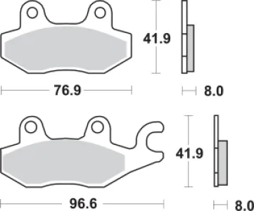 SBS - BRAKE PAD SINT REAR - 17211645