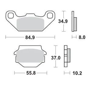 MOTO-MASTER - BRAKE PAD RACING - 17211695